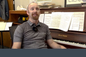Russell Podgorsek is a composition lecturer and building manager for the Butler School of Music.