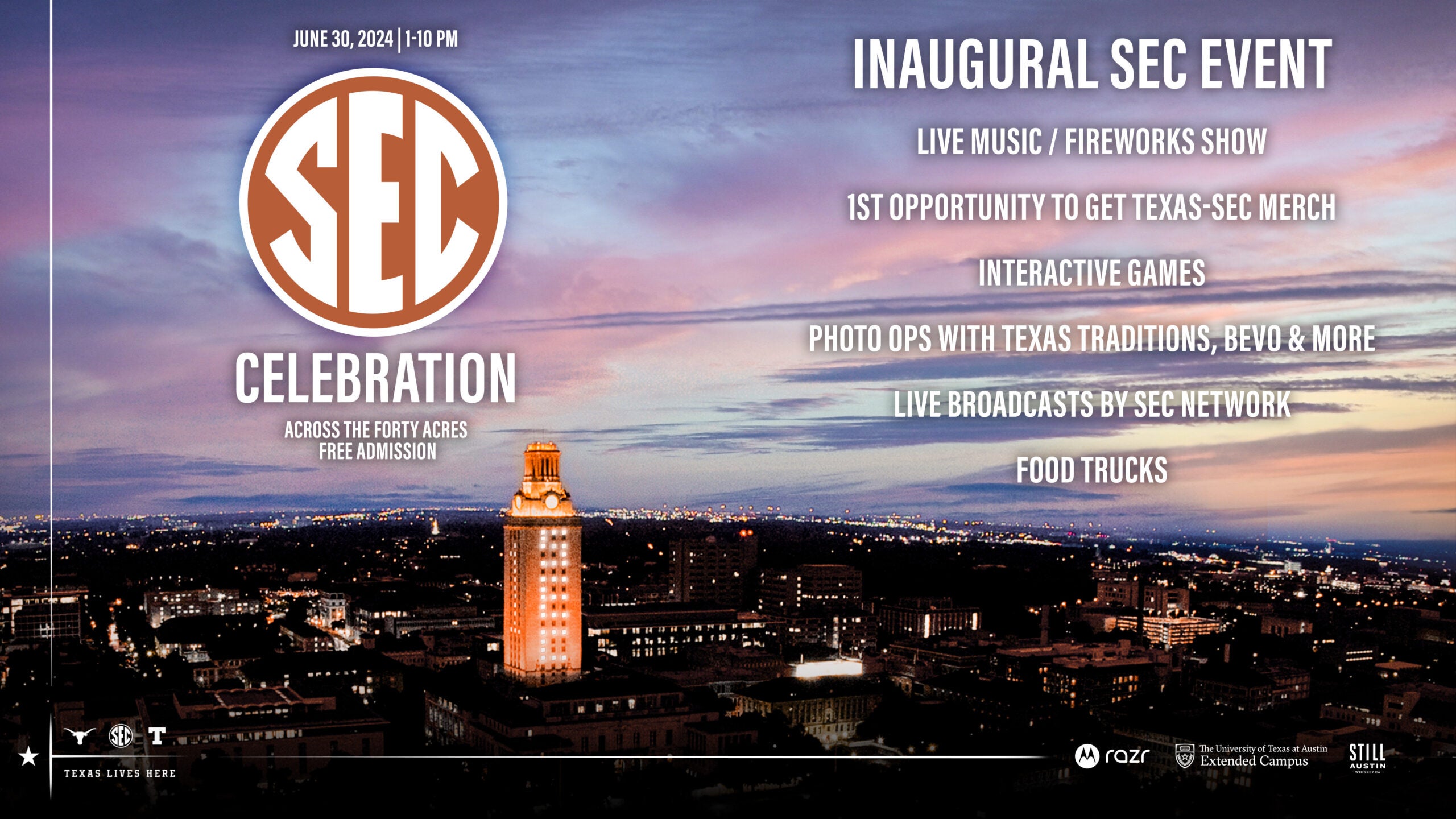 UT and Texas Athletics To Host All-Day SEC Celebration on June 30 - UT News