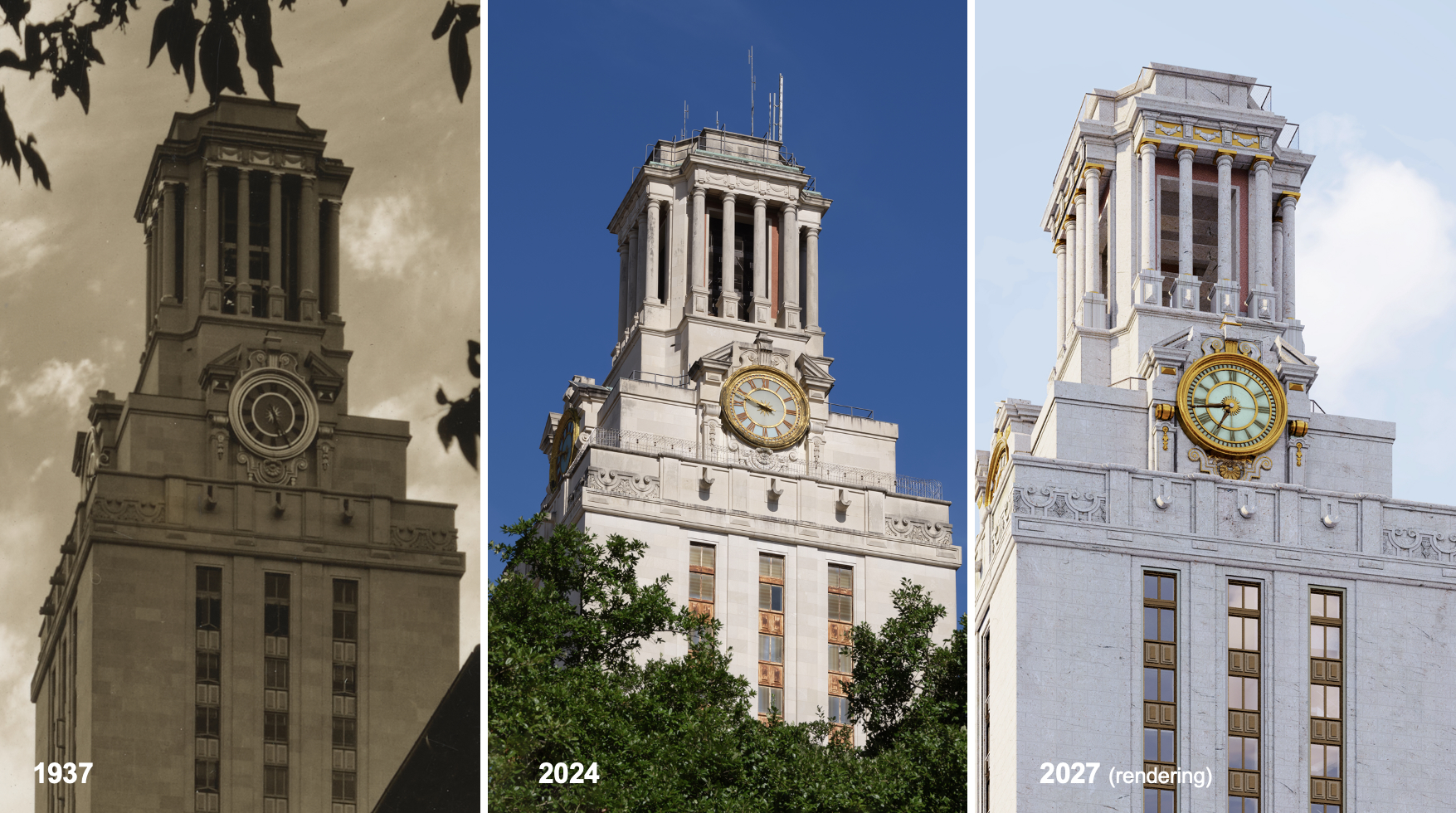 The UT Tower will undergo historic restoration beginning this fall