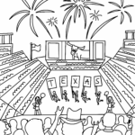 Illustration of fans in a stadium