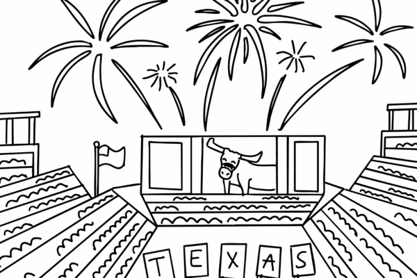 Illustration of fans in a stadium