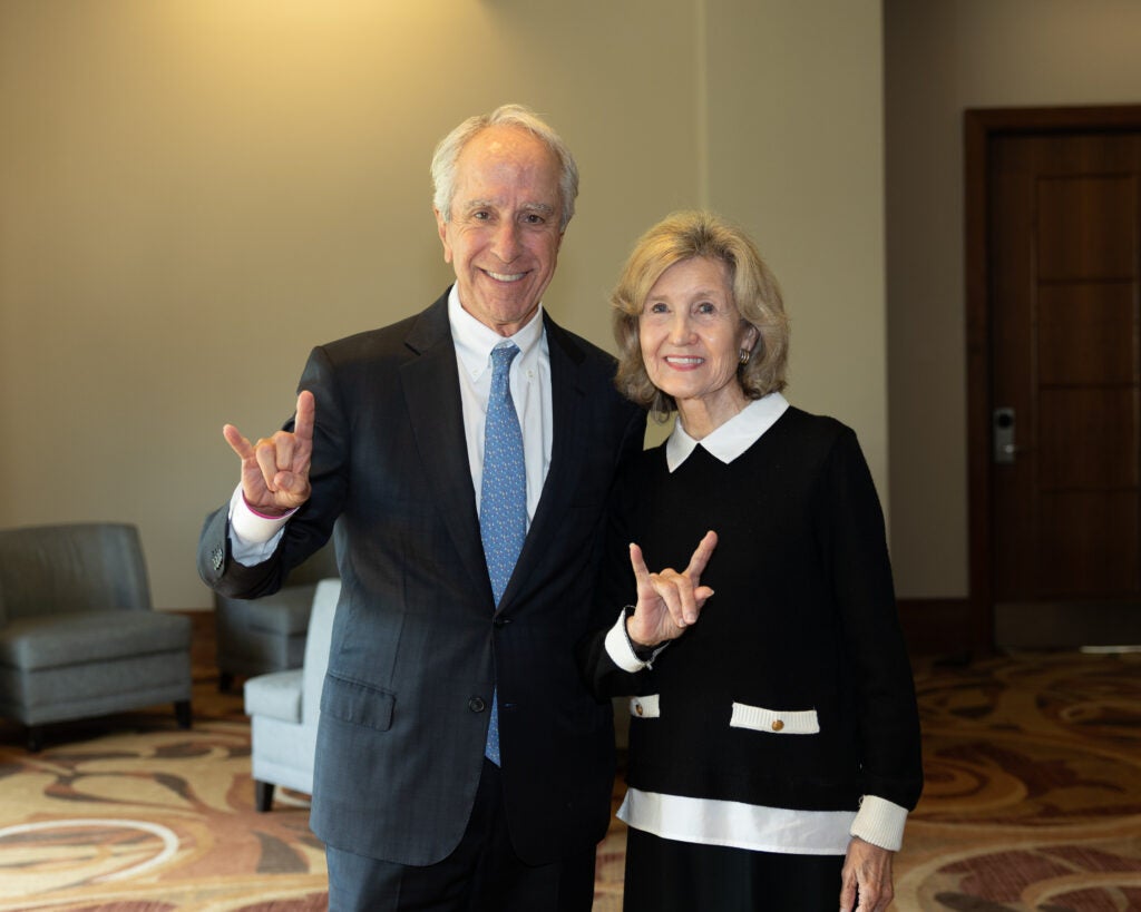 Jack Balagia and Kay Bailey Hutchison pose together