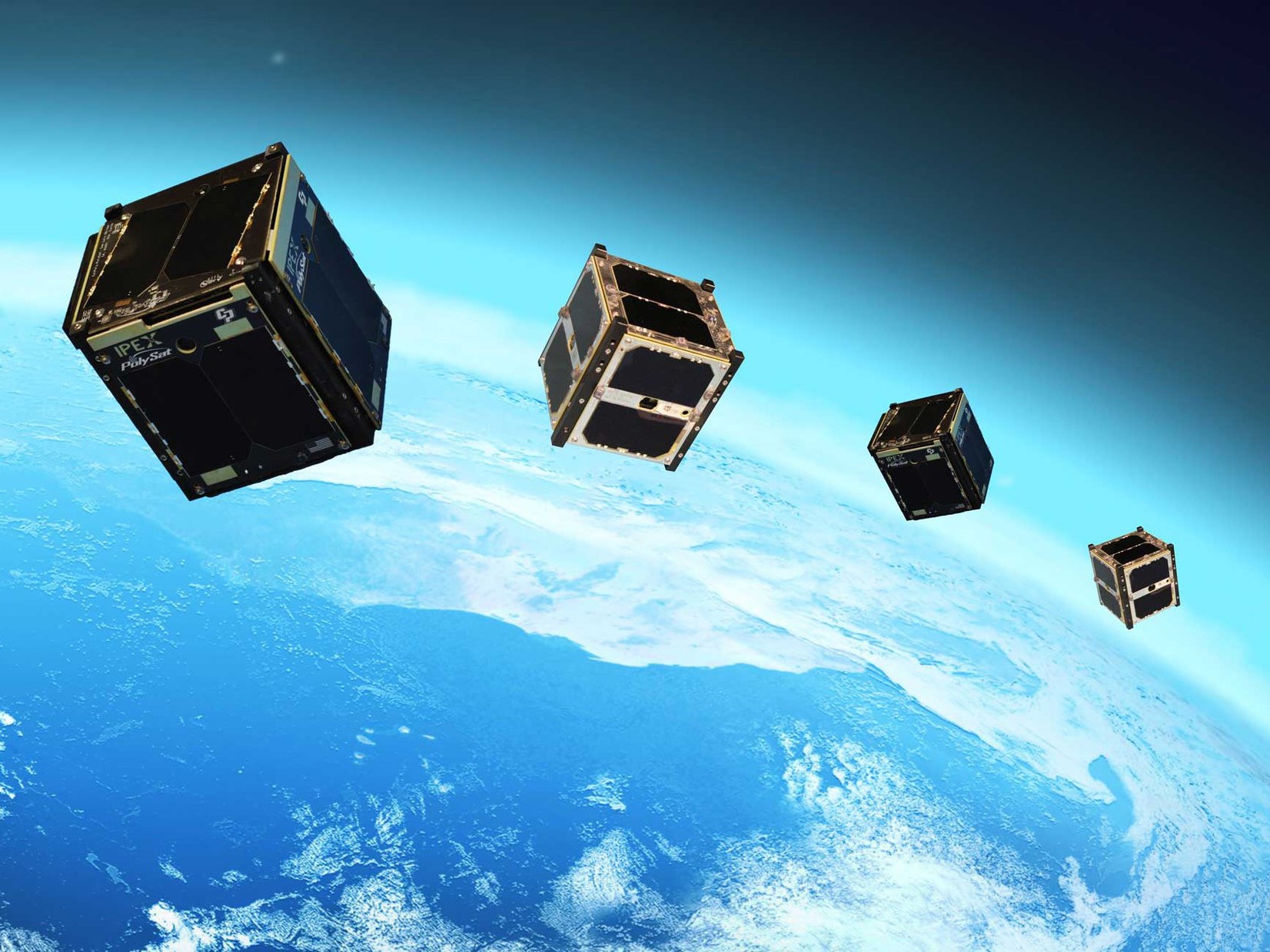 New compact satellites designed by students in UT’s Texas Spacecraft Laboratory.