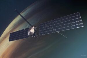 An illustration of NASA’s Europa Clipper spacecraft.
