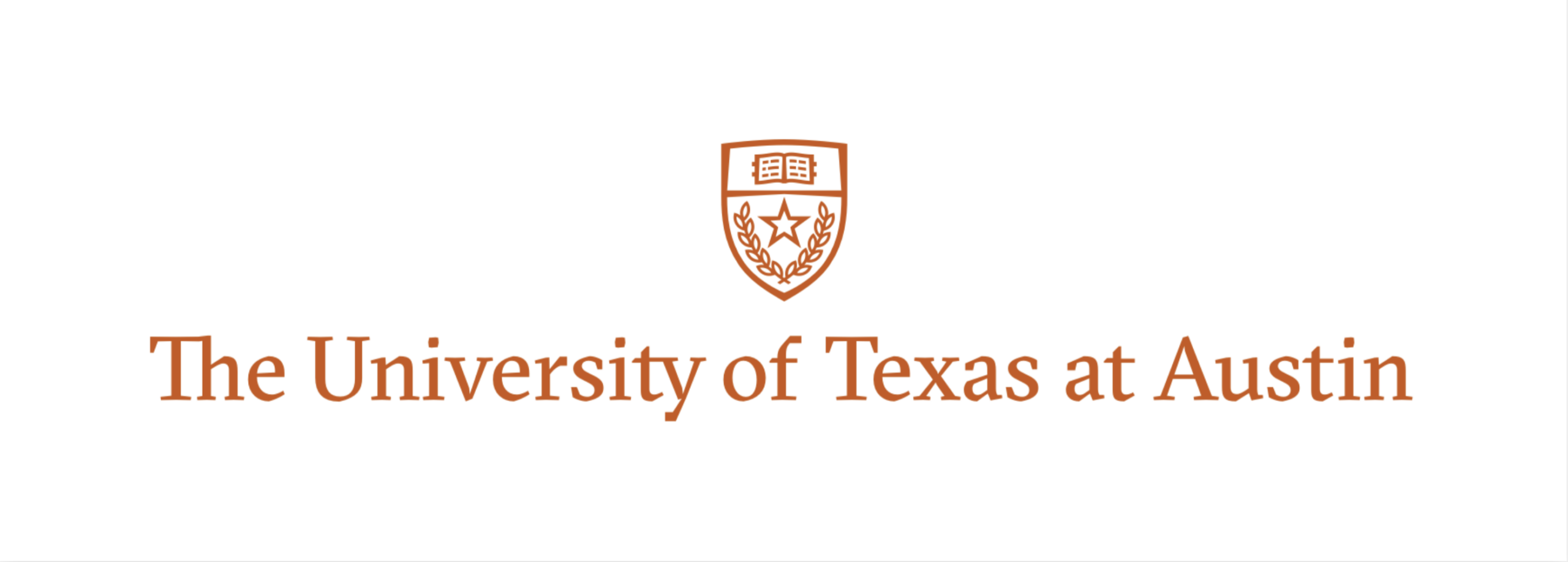 the wordmark reading The University of Texas at Austin, and shield