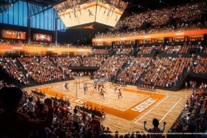 Rendering of multipurpose arena. Credit: Gensler