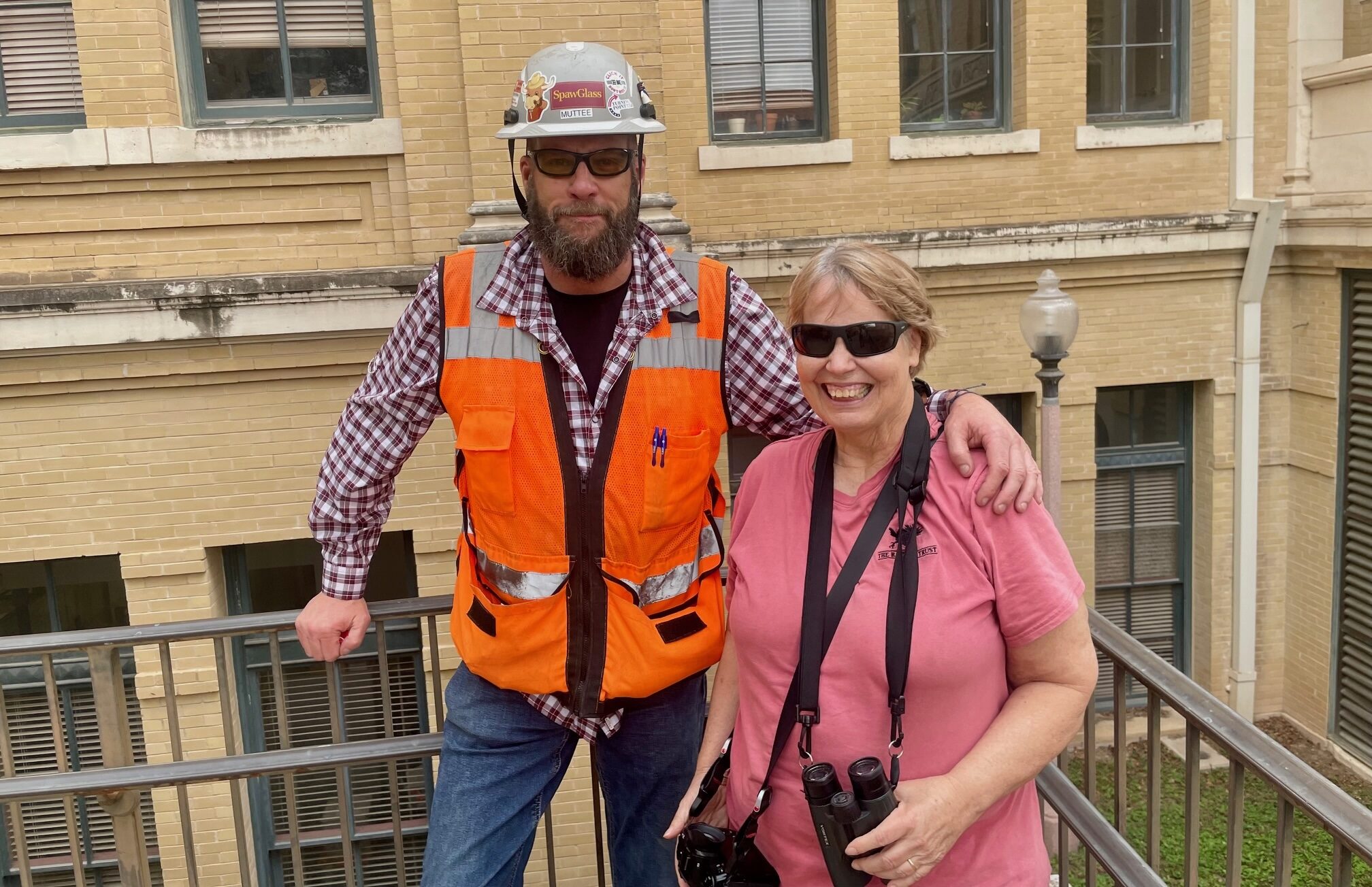 Construction contractor Brian Muttee sees Virginia Hoffman almost daily, and has peregrine stories of his own.