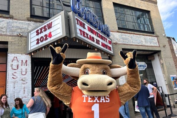 image of Hook 'Em in front of Antone's at SXSW 2024