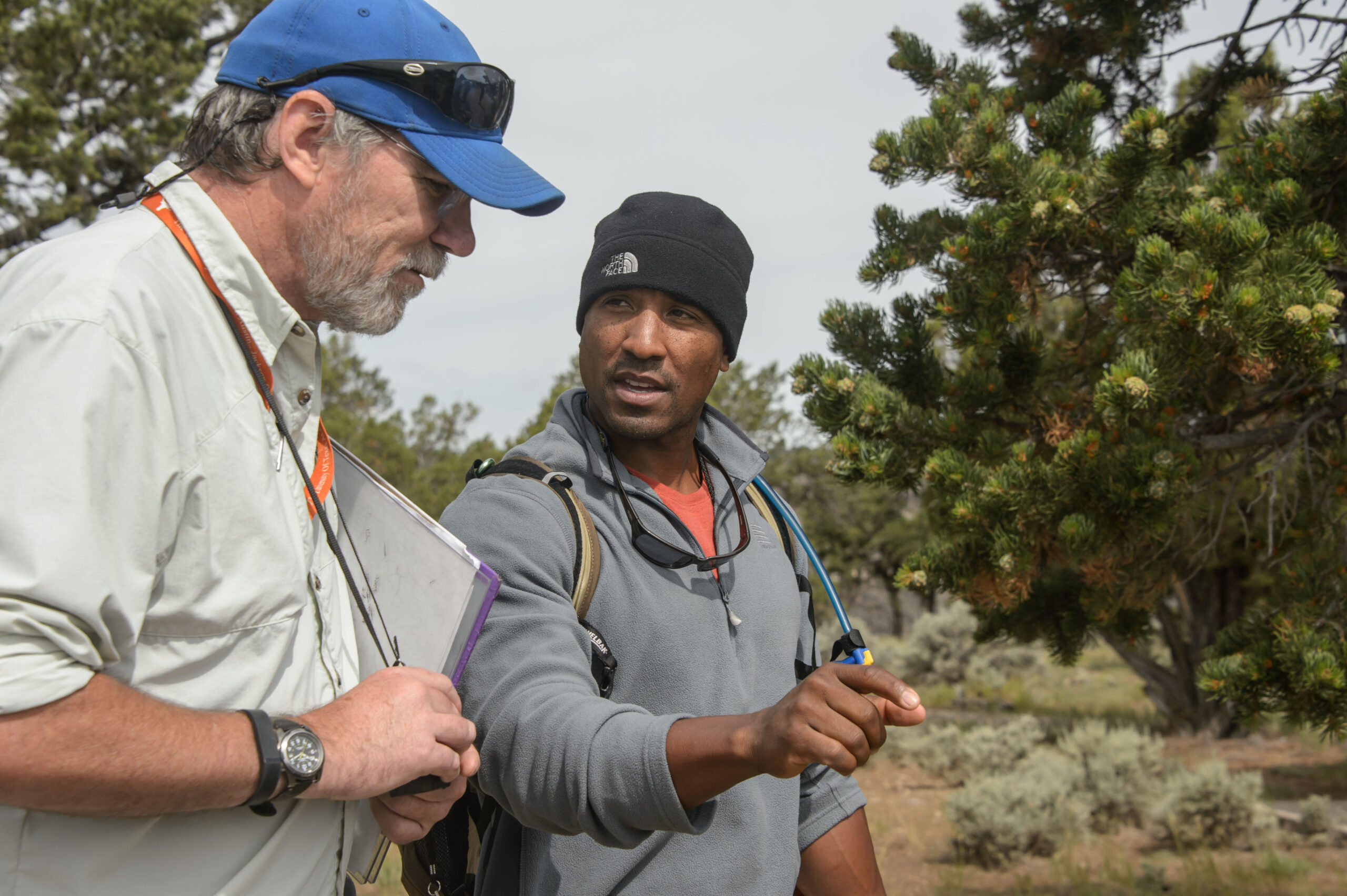 Mark Helper (left) and Victor Glover at Geology and Earth Science Field Training Operations and Logistics in New Mexico.