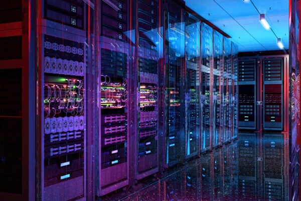 Data center server racks.