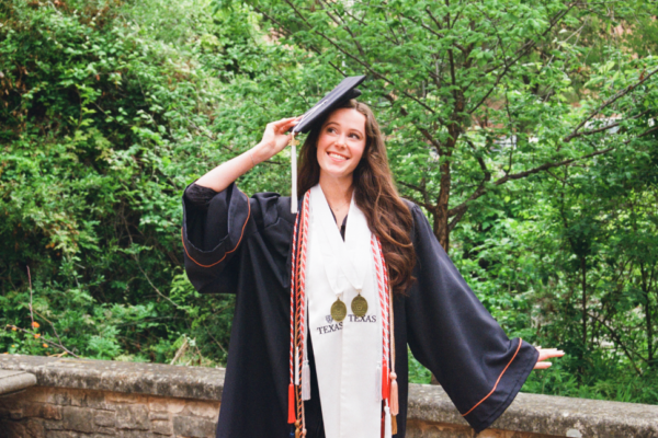 image of a student in graduation regalia