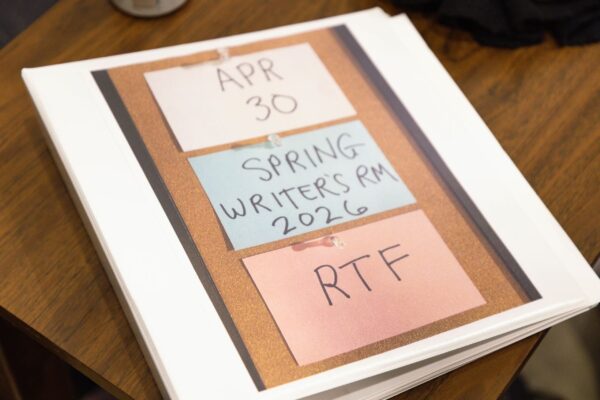 board with three note cards