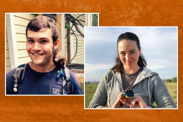 collage image of two alumni headshots