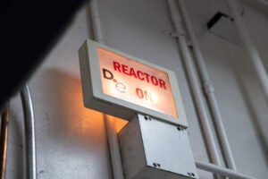 image of a reactor on sign lit up