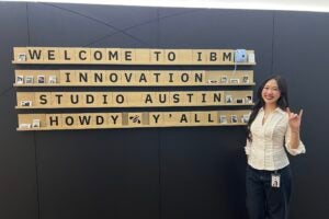 image of a woman at the IBM design studio
