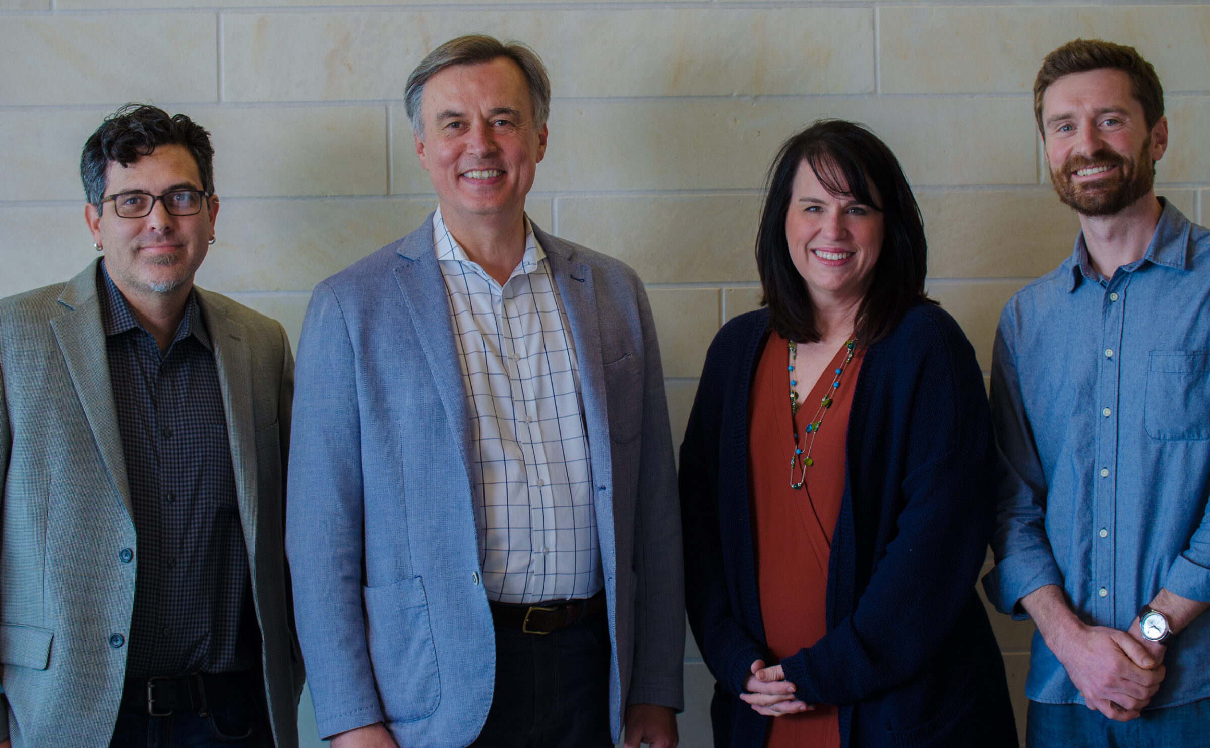 Newly-appointed team of experts. (Left to Right) Karl Schulz (ICES), Radek Bukowski (DMS), Kelly Gaither (TACC), Cory Zigler (DMS).